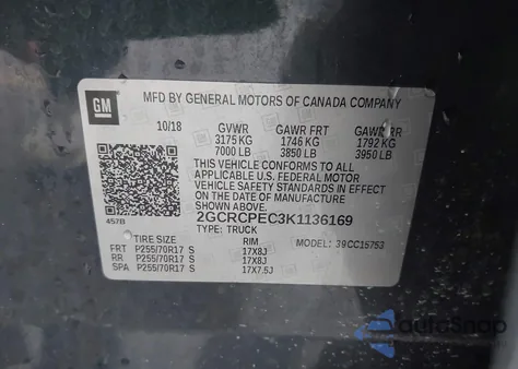 2019 Chevrolet Silverado 1500 Ld Lt from USA, damaged, VIN 2GCRCPEC3K1136169